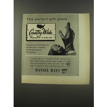 1956 Daniel Hays Country Wide Gloves Ad - The perfect gift glove