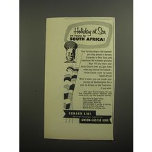 1956 Cunard Line and Union-Castle Line Cruises Advertisement