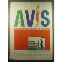 1959 Avis Rent-A-Car Ad - Avis service makes a world of difference