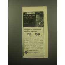 1959 Telefunken Records Ad - Telefunken one of the great pioneers