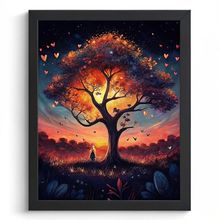 Love Tree Art Print Magical Tree Wall Art Digital Painting Colourful Tree Art (3