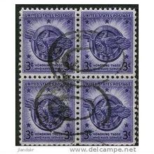 1946 Michel 545 - fine used (o) - block of 4