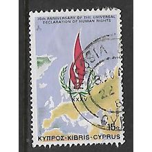 CYPRUS 1983 ANNIVERSARY & EVENTS 15c HUMAN RIGHTS SG 622 FINE USED