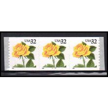3054 32c Yellow Rose Very Fine MNH PNC 6666/3 PA3693