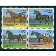 2155-2158 22c Horses Fine MNH MA2015
