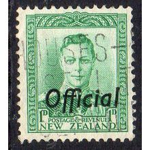 New Zealand 1941 Definitive 1d Green Overprinted Official Used