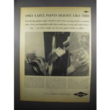 1953 Dow Latex Paint Ad - Behave Like This