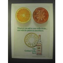 1966 Gordon's Vodka Ad - Patent on Smoothness