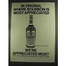 1972 Canada Dry Bourbon Ad - Most Appreciated
