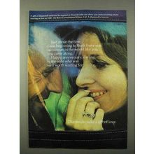 1972 De Beers Diamonds Ad - Just About The Time