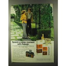 1973 Raleigh Cigarettes Ad - Milder Moment With Raleigh