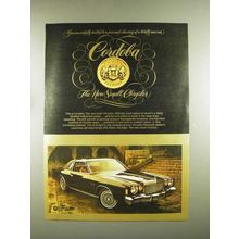 1974 Chrysler Cordoba Car Ad - New Small Chrysler