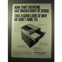 1977 Pitney Bowes PBC Copier Ad - A Shot at Xerox