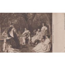 Meissonier The Decameron London Wallace Collection Old Gallery Painting Postcard