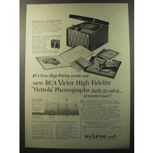 1953 RCA Victor High Fidelity Victrola Records and Phonographs Advertisement