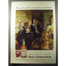 1953 Old Forester Bourbon Ad - Known everywhere as America's guest whisky