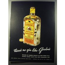1953 Gordon's Gin Ad - There's no gin like Gordon's