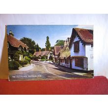 THE OLD VILLAGE, SHANKLIN, ISLE OF WIGHT vintage postcard by Salmon 1959 pm =