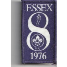 Scout Badge UK Jamboree - 8th Essex 1976 Used (J1)