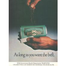 THE THREE CASTLES CIGARETTE hand rolling tobacco :- Original Vintage 1982 Advert