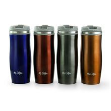 Mr. Coffee Kendrick 4 Piece Stainless Steel 10 Ounce Thermal Travel Tumbler C...
