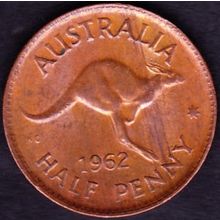 1962 Y. Australia 1 Half Penny Coin