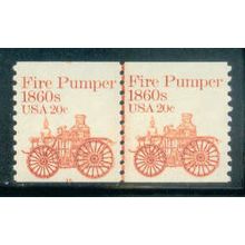 1908v 20c Fire Pumper Fine MNH Dry Gum CNP Left 15 Split # W0271