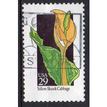 USA 1992 Wildflowers - Yellow Skunk Cabbage 29c Used