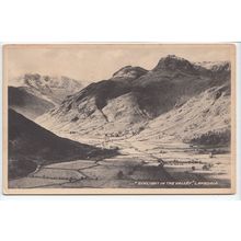 Langdale Sunlight in the Valley Cumbria Mayson's Series Postcard
