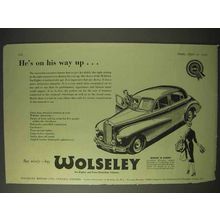 1954 Wolseley Six-Eighty Car Ad - He's On His Way Up