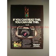 1979 Pentax MV Camera Ad - If You Read, You can Use!