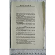 1991 Transport and Works Bill - rail, trams, trolley vehicles. inland waterways