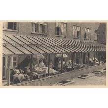 Unidentified Hospital Balcony & Nurse Doctor Italian Antique Postcard