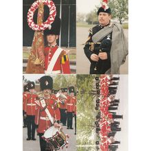 1st Batallion of Fusiliers Military Parade 4x Drummers Pipers Uniform Postcard s