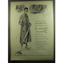 1953 B. Altman Raincoat Ad - Count on Altman's for ideas and count on Altman's