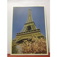 EIFFEL TOWER , PARIS, FRANCE used postcard 1992 postmark =