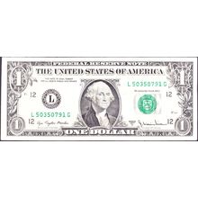 1977 A USA Banknote 1 Dollar