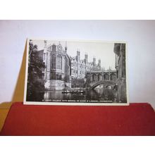 BRIDGE OF SIGHS & LIBRARY, ST. JOHN'S COLLEGE, CAMBRIDGE used postcard 1961 pm =
