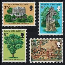 Guernsey Victor Hugo's Exile in Guernsey 4v 1975 MNH SG#126-129 Sc#123-126