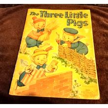 Children's Book The Three Little Pigs By Merrill Publishing Co # 3434 1939