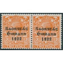 Ireland 1923 2d orange Die II Long '1' in '1922' SG70a unused