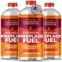 Bio Ethanol Fireplace Fuel 3 X 1 Liter - Bioethanol Fuel Tabletop Fire Pit, Bio