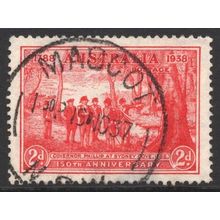 AUSTRALIA 1938: 150th ANNIVERSARY OF NEW SOUTH WALES - 2d RED USED (G1)