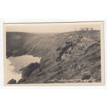 Rospletha Cliff Porthcurno Postcard Cornwall Publisher A H Hawke Helston 6732
