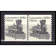 1897A 2c Locomotive Very Fine MNH Dry Gum CNP Left 10 PA0302