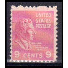 814 9c William Harrison Barely Clears MNH B0296