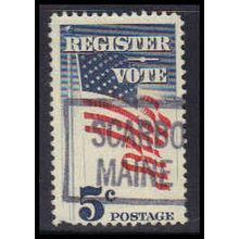 Used 1249 5c Register and Vote Scarborough, ME. E0481