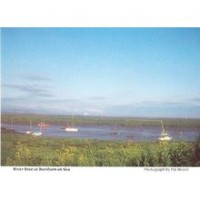 River Brue Burnham On Sea Somerset Wiltshire Border Rare Photo Postcard