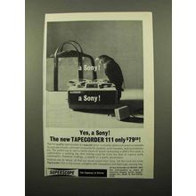 1963 Sony Tapecorder 111 Ad - A Sony! A Sony!