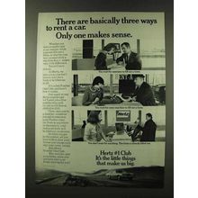 1973 Hertz Rent-a-Car Ad - Basically Three Ways to Rent